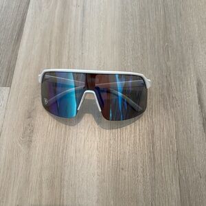 Stylish White and Blue Sunglasses
